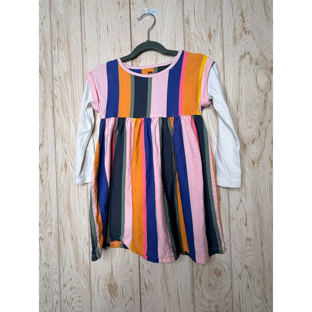 Tea Collection Colorful Festival Striped Girls LongSleeves Dress 5
